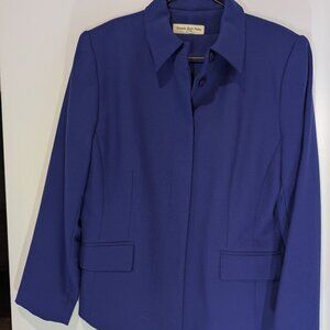 Amanda Smith Petite Royal Blue Jacket and Skirt Set